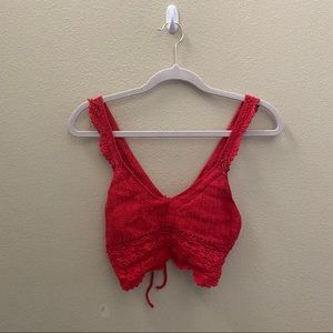 Forever 21 Red Crochet Top